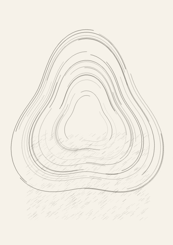 Acoperișuri, tuș și peniță pe hârtie, 21 × 29,7 cm, de Raluca Vînt
