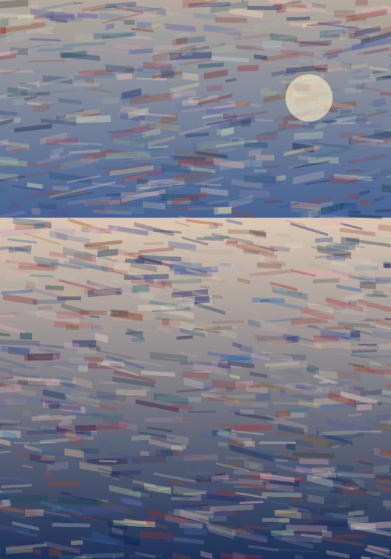 Marea în octombrie, ulei pe pânză, 70 × 100 cm, de Raluca Vînt